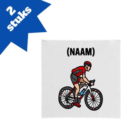 Akyol - wielren met eigen naam brillendoekjes - Wielrennen - wielrenner - sport - 17,8 bij 17,8 cm - 2 stuks