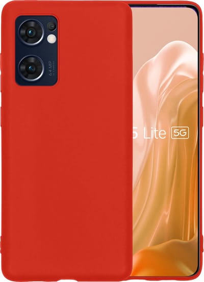 Hoesje - Geschikt voor OPPO Find X5 Lite - Sterk & Shockproof - Hoes Cover - Siliconen Case - Telefoonhoesjes - Rood