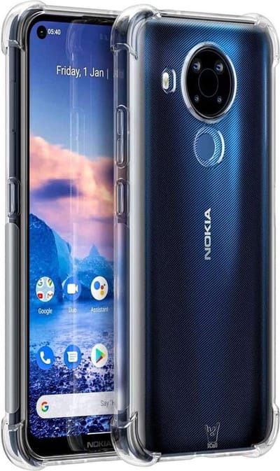 Hoesje geschikt voor Nokia 5.4 - Transparant Shock Proof Case