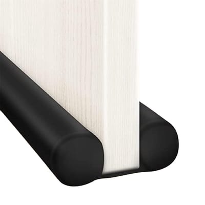 Grote Tochtblokkering - Onderdeur Tocht- en Geluidsblokkering - Instelbare Dubbele Tochtwering voor Onderkant Deuren - Tochtstoppers voor Buitendeuren - Zwart - 97 cm - 1 Stuk
