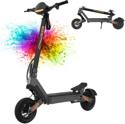 Yadea G10 Black E-Scooter – 800W Motor – 48V 15.6Ah Accu – 50km Bereik – 25km/h – IPX4 – 10" Banden – Dubbel Schijfremmen