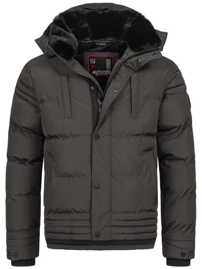 Alessandro Salvarini heren winterjas AS-281 met teddyvoering en afneembare capuchon