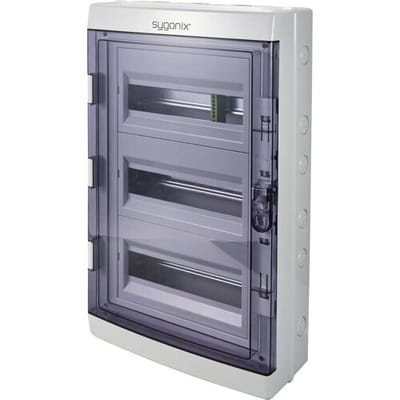 Sygonix SY-6696062 Kleine verdeelkast Opbouw (op muur) Aantal groepen: 36 Aantal rijen: 3 Inhoud: 1 stuk(s)