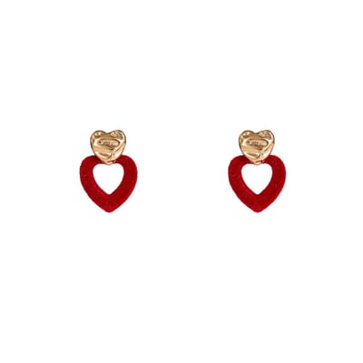 Go Dutch Label Oorknoppen Velvet Hearts Rood