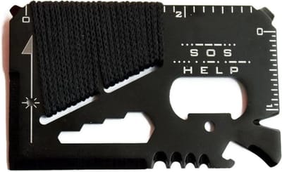 *** De Multitool Card voor Outdoor Avonturen - 14-in-1 Gadget in Creditcard Formaat - Ideaal voor Jacht, Camping, Wandelen,Survival Scouting Padvinderij en Noodscenario's
