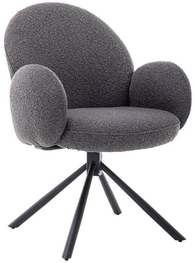 Tower Living Eetkamerstoel Imola - Antraciet Stof - 66x66x91cm