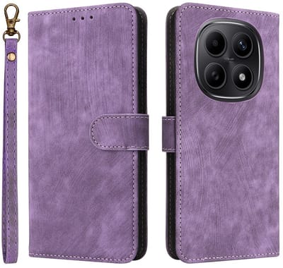 Coverup Hoesje - Geschikt voor Xiaomi Redmi Note 15 / Poco M8 Hoesje - Coverup Book Case met Koord - Paars