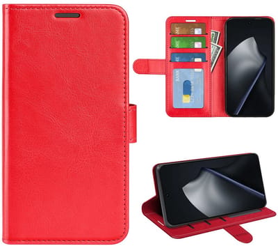 MobyDefend Hoesje - Geschikt voor Xiaomi 17T - Wallet Book Case (Sluiting Achterkant) - Rood