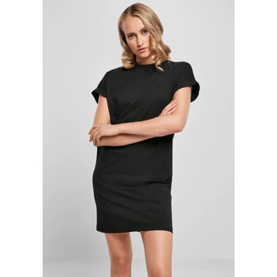 Urban Classics - Organic Cotton Cut On Sleeve Tee Korte jurk - 4XL - Zwart