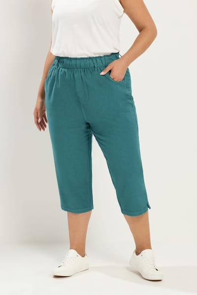 Yours Groene Cropped Broek Size 46