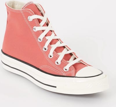 Converse Chuck '70 Hi sneaker van canvas - Rabarber kleur