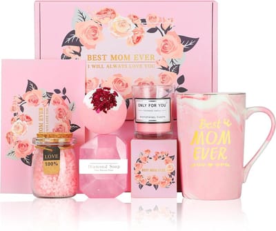 Cadeauset Moeder - Geschenkmand Vrouwen - Moederdag Vieren - Inclusief Mok Badbom - 1.02 kg - Niet gespecificeerd