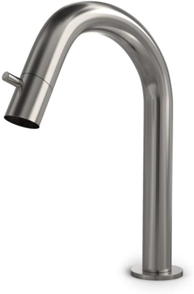 Hotbath Cobber Fonteinkraan - Opbouw - Uitvoering GN - Geborsteld Nikkel - Messing - 193 mm - Waterbesparend