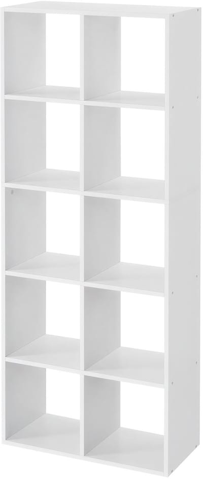 VASAGLE - Kast - Boekenkast - Met 10 Vakken - Staand Opbergrek - Voor Woonkamer Kantoor Slaapkamer
