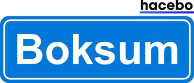 Hacebo - Plaatsnaam Sticker - 29x10 CM - Boksum sticker - Verkeersborden sticker - grappige cadeaus - Boksum