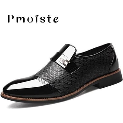 Herenschoenen Leer Embossing Klassieke Mode Luxe Herenschoenen Slijtvast Antislip Herenschoeisel Antislip Zwarte Schoenen 38