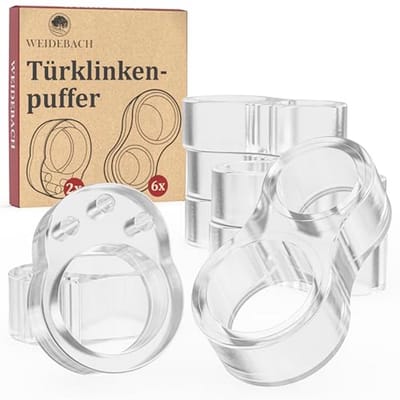 Robuuste deurstopper voor deuren - Set van 6 cirkelvorm en 2 in '8'-vorm - Transparante muur- en deurbescherming