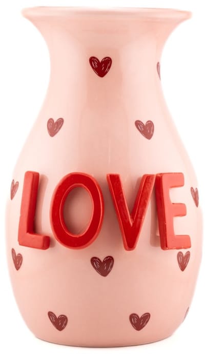 Aardewerk vaas LOVE S