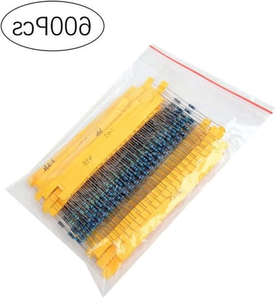 600 stuks Weerstand Assortiment Set 1 Ohm tot 1 M-Ohm 1/4W 1% Metaalfolie Weerstanden voor Elektronica