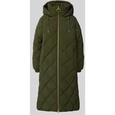 Regular fit gewatteerde lange jas in kreuklook, model 'KIRKTON'