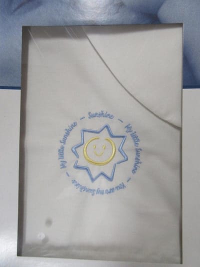 lakentje wieg wit sunshine blauw plum plum babygoods