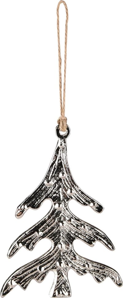 Dekoratief | Hanger boompje, zilver, aluminium, 8x1x11cm | A238304