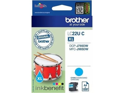 Brother LC-22UC XL inktcartridge cyaan hoge capaciteit (origineel)