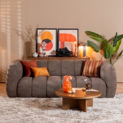 Bronx71® 3-zitsbank Luca chenille bruin