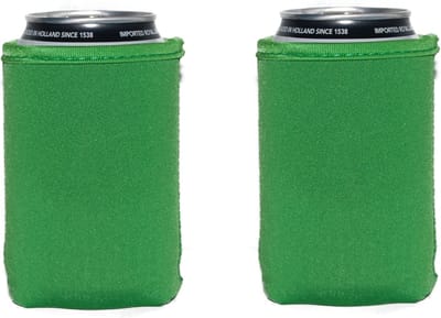 EIZOOK 2 stuks Groene koelhoud hoesjes voor blikjes - Appel Groen