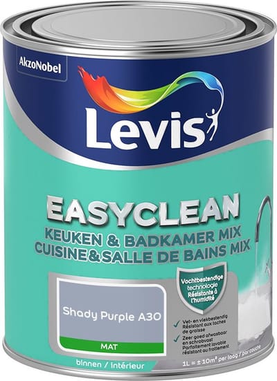 Levis - Easyclean Keuken & Badkamer Mix - Shady Purple A30 - Mengverf - 1 L