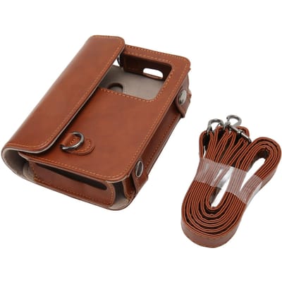 Retro Camera Tas PU Leer Camera Tas met Verstelbare Schouderband voor Kodak C210R Mini Shot 2 Bruin brown