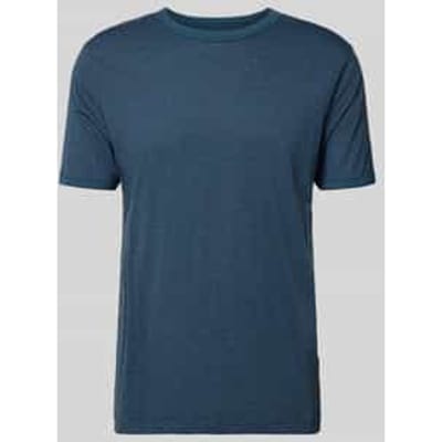 Tom Tailor Denim - T-shirt in gemêleerde look - Maat S - nighttime blue melange