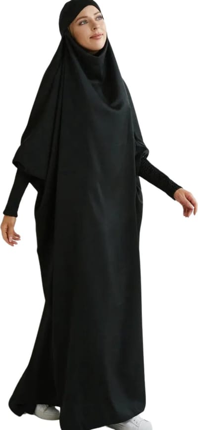 Nivard Islamitische Kleding - Djellaba Dames - Moslim Kleding - Arabisch Dames Kaftan - Alhamdulillah - Zwart