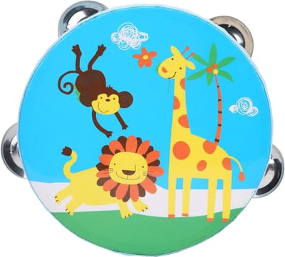 Handtrommel Kinderen - Muzikaal Speelgoed - Muziek Leren - Duurzaam Materiaal - 21 x 18 cm - Blauw
