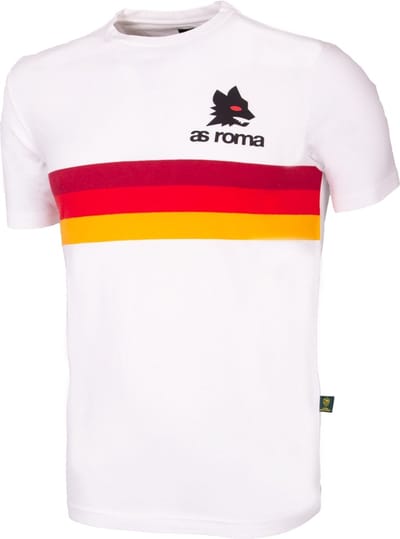 COPA Football - AS Roma Strepen - T-Shirt - Heren - S - Wit