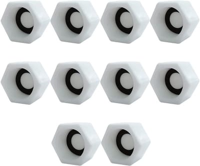 Dailygoods- Afsluitdop 10 Stuks - G1/2 BSP Schroefdraaddop - Buisdop Met Zeskant - Afdichting Waterpijp/Fitting - Inclusief Rubberen Ring - Binnendiameter 1/2 Inch - Pijpdop