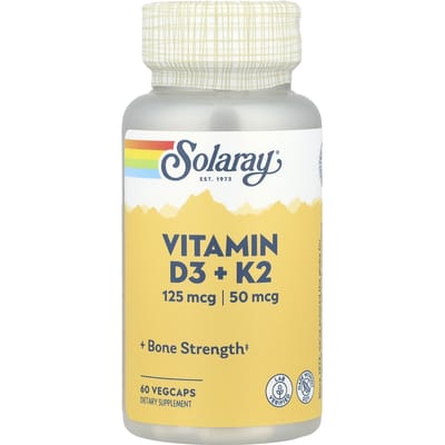 Vitamine D3 + K2, Sojavrij, 60 Plantaardige Capsules