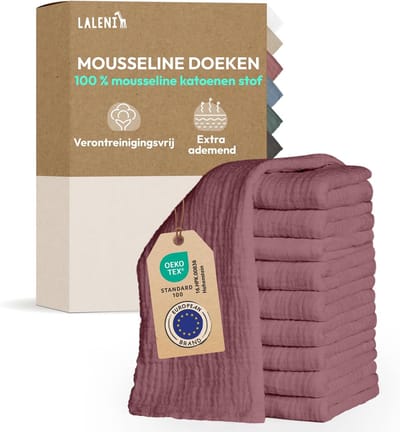 Set van 20 Hydrofiele Luiers voor Baby's - 70x70cm Pure Katoen - Zacht, Absorberend en Wasbaar