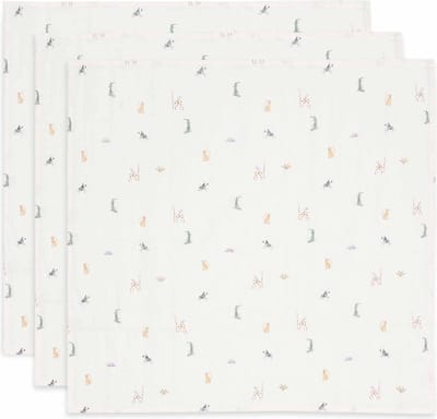 Jollein - Hydrofiele Doek Small 70x70cm - Spuugdoekjes - Zacht Katoen - 3 Stuks - Jungle Jambo