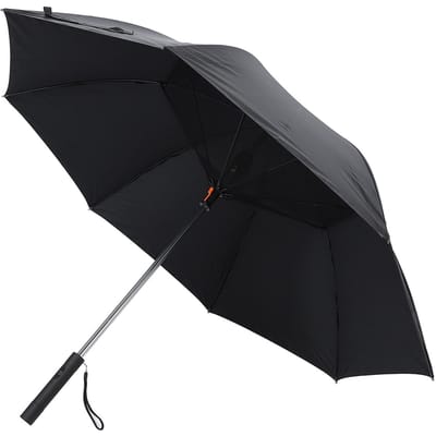 Ventilateur de Refroidissement Parapluie Protection UV Blocage du Soleil 2600mAh Rechargeable USB Parapluie Soleil Pluie pour Extérieur noir