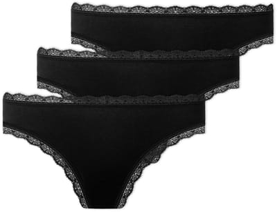 SNOCKS Tanga van Kant - Dames Ondergoed - Naadloos & Comfortabel - Dames Slips - Dames Onderbroeken - 3 Stuks