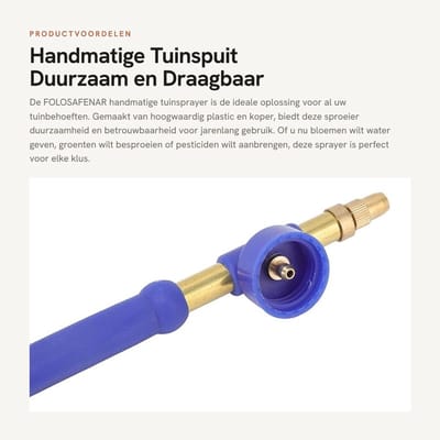 Dailygoods- Tuinspuit Duurzaam - Drukspuit - Handmatige Tuinspuit - Twee Spraymodi - Geschikt voor Flessen - Premium Materiaal - Handspuit
