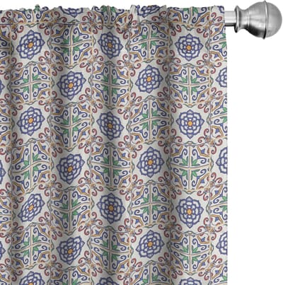 ABAKUHAUS Geometrische Voorhangen – 2x75x225 cm – Mikrofaser