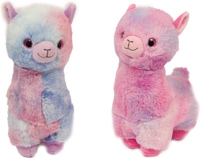 PIA Soft Toys - Set van 2 Pluche Alpaca Knuffels - 2 ass. - 24 cm