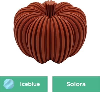 Solora pompoen beeld – Decoratief beeld - IJsblauw - 3d geprinte beeld – Herfst woondecoratie - 10CM