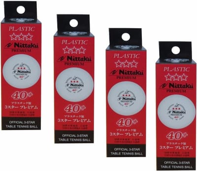 Premium 40+ Tafeltennisballen - Wit - ITTF-Goedgekeurd - Non-Celluloid - Gemaakt in Japan - Voor Toernooien