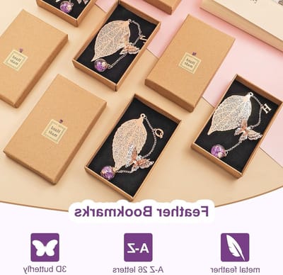Stijlvolle vlinder boekenlegger in roségoud voor vrouwen, boekenliefhebbers en leraren - uniek cadeau voor verjaardagen en originele kerstgeschenken