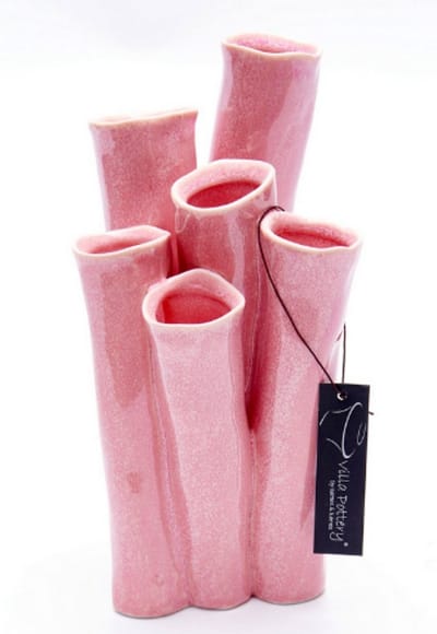 Vaas - Villa Pottery - Decoratie - Woondecoratie - porselein - waterdicht - New Juul 1_3 Pink Reactive