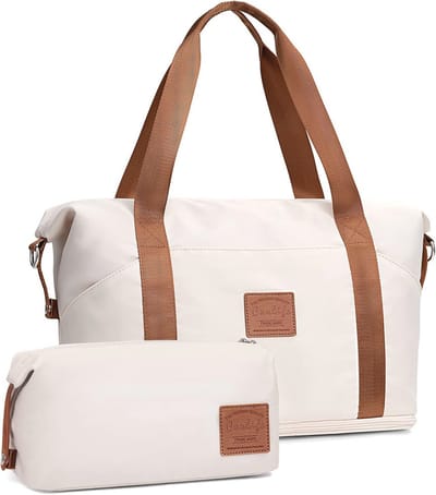 Dames Reistas 40 x 20 x 25 cm - Handbagage Weekendtas en Zwemtas - Waterdichte Duffle Bag - 2-delige Set