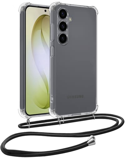 Hoesje - Geschikt voor Samsung Galaxy S26 - Met Koord - Shock Proof - Siliconen Case - Back Cover - Telefoonkoord - Telefoon Hoes Shockproof - Telefoonketting - Telefoonhoesjes - Transparant